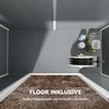 Outsunny metalinis sodo namelis 2,4 x 1,3 m, vandeniui atspari sandėliukas, sodo įrankių namelis, pilkas