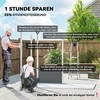 Outsunny metalinis sodo namelis 2,4 x 1,3 m, vandeniui atspari sandėliukas, sodo įrankių namelis, pilkas