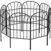 Outsunny Metalinė dekoratyvi sodo tvorelė 93x150 cm