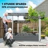 Outsunny metalinis sodo namelis 2,3m² 142x184x181cm, įrankių pašiūrė su pamatu, vienšlaičiu stogu, langu, rakinamomis durimis ir pirštinėmis, atsparus oro sąlygoms, sodo namelis, lauko pašiūrė kiemui, šviesiai pilkos spalvos