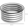 Outsunny metalinė pakeliama lysvė, 2 vnt. gėlių vazonų rinkinys, lysvė prieskoninėms žolelėms, vazonas su atviru dugnu, daržovių lysvė sodui, sidabrinė, 60 x 60 x 30 cm