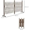 Outsunny Metalinė sodo tvorelė, aliuminis žirklinis barjeras, ištraukiamas 52-405cm