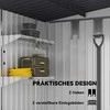 Outsunny metalinis sodo namelis 2,81 m² 154x206,5x181 cm įrankių namelis su vienšlaičiu stogu ir pamatu