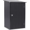 Outsunny Metalinis sodo įrankių namelis 1 x 1 m, 0,92 m² - tamsiai pilkas