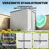 Outsunny metalinis sodo namelis 2,81 m² 154x206,5x181 cm įrankių namelis su vienšlaičiu stogu ir pamatu