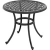 Outsunny Metalinis sodo staliukas su aliuminio rėmu 60 x 60 x 53 cm
