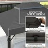 Outsunny "Outsuuny" pakaitinis pavėsinės stogas 3 x 4 m, neperšlampamas pavėsinės stogas, dvigubas pakaitinis sodo pavėsinės stogas, atsarginės dalys iš Oksfordo audinio, 370 g/m², tamsiai pilkos spalvos
