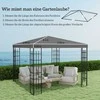Outsunny "Outsuuny" pakaitinis pavėsinės stogas 3 x 3 m, neperšlampamas pavėsinės stogas, pakaitinė danga sodo pavėsinei, atsarginės dalys iš Oksfordo audinio, 370 g/m², tamsiai pilkos spalvos