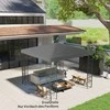 Outsunny "Outsuuny" pakaitinis pavėsinės stogas 3 x 3 m, neperšlampamas pavėsinės stogas, pakaitinė danga sodo pavėsinei, atsarginės dalys iš Oksfordo audinio, 370 g/m², tamsiai pilkos spalvos
