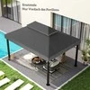 Outsunny "Outsuuny" pakaitinis pavėsinės stogas 3 x 4 m, neperšlampamas pavėsinės stogas, dvigubas pakaitinis sodo pavėsinės stogas, atsarginės dalys iš Oksfordo audinio, 370 g/m², tamsiai pilkos spalvos