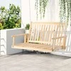 Outsunny Pakabinamos medinės sodo sūpynės 2 žmonėms 117 x 69 x 60 cm