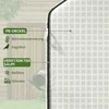 "Outsunny" pakaitinė plėvelė PE plėvelės pakaitinė danga su apsauga nuo UV spindulių, ritininės durys, šoninis langas, šiltnamio plėvelė šiltnamiui, pomidorų nameliui, 140 x 73 x 190 cm, balta
