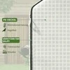 Outsunny pakaitinė plėvelė šiltnamiui su UV apsauga, šoniniais langais, susukamos durimis, pakaitinis uždangalas, PE plėvelė pomidorų nameliui, šiltnamiui, balta, 140 x 143 x 190 cm