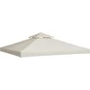 Outsunny Pakaitinis metalinės pavėsinės stogas 3x3 m, kreminės baltos spalvos