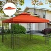 Outsunny Pakaitinis metalinės pavėsinės stogas, 3x3 m, rūdžių raudona