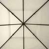 Outsunny Pakaitinis metalinės pavėsinės stogas 3x3 m, kreminės baltos spalvos