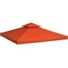 Outsunny Pakaitinis metalinės pavėsinės stogas, 3x3 m, rūdžių raudona