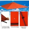 Outsunny Pakaitinis pavėsinės stogas, apsaugantis nuo saulės, pavėsinės danga iš poliesterio, oranžinė, 2,98 x 2,95 m