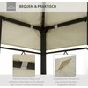"Outsunny" pakaitinis paviljono stogas metaliniam paviljonui 4x3m - kreminė balta