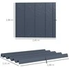 Outsunny atsarginis stogas pavėsinei, apie 3 x 2,5 m pavėsinės pavėlio uždanga, stogas su apsauga nuo UV spindulių, skirtas 3 x 2,15 m, tamsiai pilkas