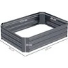 Outsunny pakelta lova iš plieno, sodinimo lova šalto rėmo sodo lova gėlių dėžė sukraunama, sodinukų dėžutė daržovių lova 120x90x30cm sodo balkonui, gėlių, augalų, daržovių sodinukas