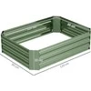 Outsunny pakelta lova iš plieno, sodinimo lova šalto rėmo sodo lova gėlių dėžė sukraunama, sodinukų dėžutė daržovių lova 120x90x30cm sodo balkonui, gėlių, augalų, daržovių sodinukas