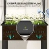 Outsunny pakelta lysvė su dangčiu, paaukštinta lysvė žolelėms su drenažo skylutėmis, metalinė sodinimo dėžė, oro sąlygoms atspari lysvė daržovėms, sodo lysvė, sodinimo lysvė sodui, balkonui, 60 x 60 x 120 cm, juoda