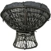 Lauko baldų komplektas "Outsunny" papasano fotelis Pintas fotelis fotelis su pagalvėle 360 laipsnių rotango pilkos spalvos W87 x D97 x H86 cm