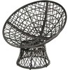 Lauko baldų komplektas "Outsunny" papasano fotelis Pintas fotelis fotelis su pagalvėle 360 laipsnių rotango pilkos spalvos W87 x D97 x H86 cm