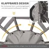 Outsunny Papasan sodo kėdė, 2 krepšiai, pagalvėlė, ovalus poilsio krėslas, sulankstomas, balkonui, terasai, smėlio spalvos, plienas, 118x75x139 cm