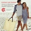 Outsunny paplūdimio kilimėliai, 2 vnt. sulankstomi gultai su pagalvėmis, 5 padėčių reguliuojami paplūdimio čiužiniai su nešiojimo krepšiu, plieniniai, smėlio spalvos, 134 x 48 x 33-43 cm