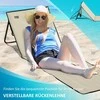 "Outsunny" paplūdimio kilimėlis 2 sulankstomų paplūdimio gultų rinkinys Reguliuojamas saulės gultas Krepšys Žurnalų krepšys Plieninis Oksfordo krepšys