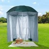 "Outsunny" paplūdimio skėčio šoninė sienelė iš poliesterio tamsiai žalia 2,2xH2,2 m