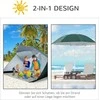 "Outsunny" 2 in 1 paplūdimio skėtis, paplūdimio palapinė 210xH222cm