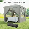 "Outsunny" pavėsinė 2,5x2,5 m, vandens nepraleidžianti, stabili, žiemai atspari iššokanti sulankstoma pavėsinė, apsauga nuo UV spindulių 50+, sulankstoma vakarėlių palapinė, sodo palapinė su 4 šoninėmis sienelėmis, krepšys, sodo pavėsinė, skirta stovyklauti sode, šviesiai pilka