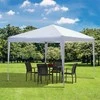 "Outsunny" pavėsinė 2,95x2,95 m iššokanti sulankstoma pavėsinė, apsauga nuo UV spindulių, sulankstoma, plienas+Oxford, balta