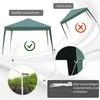 "Outsunny" pavėsinė 2,95x2,95 m pop-up sulankstoma pavėsinė UV apsauga sulankstoma plieninė "Oxford" žalia