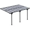 "Outsunny" pavėsinė 4x3 m sodo pavėsinė, reguliuojamo aukščio, apsauga nuo saulės, aliuminis, pilka
