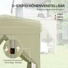 "Outsunny" pavėsinė apie 2,5x2,5 m, vandeniui atspari, stabili, žiemai atspari iššokanti sulankstoma pavėsinė, apsauga nuo UV spindulių 50+, sulankstoma vakarėlių palapinė, sodo palapinė su 4 šoniniais skydais, maišelis, sodo pavėsinė, skirta stovyklauti sode, kreminė balta