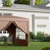 "Outsunny" pavėsinė apie 3x3 m, vandeniui atspari stabili, žiemai atspari iššokanti sulankstoma pavėsinė, apsauga nuo UV spindulių 50+, sulankstoma vakarėlių palapinė, sodo palapinė su 4 šoniniais skydais, krepšys, sodo pavėsinė, skirta kempingui sode, kava