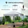 "Outsunny" pavėsinė, maždaug 3x3 m, vandeniui atspari, stabili, žiemai atspari iššokanti sulankstoma pavėsinė su apsauga nuo UV spindulių 50+, sulankstoma vakarėlių palapinė su susukamu krepšiu, sodo pavėsinė kempingui sode, šviesiai pilka