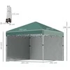 "Outsunny" pavėsinė, maždaug 3x3 m, vandeniui atspari, stabili, žiemai atspari iššokanti sulankstoma pavėsinė su 2 šoninėmis sienelėmis, apsauga nuo UV spindulių 30+, sulankstoma sodo palapinė su krepšiu, sodo pavėsinė stovyklavimui, sodui, žalia