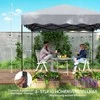 "Outsunny" pavėsinė, maždaug 3x3 m, vandeniui atspari, stabili, žiemai atspari iššokanti sulankstoma pavėsinė su apsauga nuo UV spindulių 50+, sulankstoma vakarėlių palapinė su susukamu krepšiu, sodo pavėsinė kempingui sode, šviesiai pilka