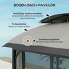 Outsunny sodo pavėsinė su dvigubu stogu, 4x3,3 m, atspari vandeniui, stabili, tinkama žiemai, su tinkleliu nuo uodų, šoninėmis sienelėmis, iš cinkuoto metalo, sodui, terasai, šviesiai pilka