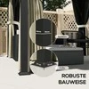"Outsunny" pavėsinė su kietu stogu, maždaug 3x3 m, vandeniui atspari, stabili, žiemai atspari sodo pavėsinė su tinkleliu nuo uodų, šoninės dalys, metalinė sodo pavėsinė, pavėsinė sodui, terasai, tamsiai pilka