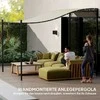"Outsunny" pavėsinė su stogu, vandeniui atsparus paviljono stogelis, laisvai pastatomas sodo paviljonas terasos paviljono stogelis terasos sodo saulės apsaugai, maždaug 2,5x3x2,5 m, kreminės spalvos, baltas