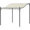 "Outsunny" pavėsinė su stogu, vandeniui atsparus paviljono stogelis, laisvai pastatomas sodo paviljonas terasos paviljono stogelis terasos sodo saulės apsaugai, maždaug 2,5x3x2,5 m, kreminės spalvos, baltas