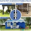 Outsunny paviljono svorių maišai, 4 vnt. komplektas, tvirti svoriai pop-up paviljonui, Oksfordo audinys, pilka+juoda, su rankena