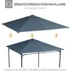 "Outsunny" pavėsinės stogas 3x3 m, pakaitinis pavėsinės stogas, pavėsinės danga, apsauga nuo saulės, poliesteris, tamsiai pilka