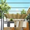 "Outsunny" paviljonas, maždaug 3x3 m, metalinis terasos stogas, sodo paviljonas su reguliuojamu stogu, laisvai pastatomas, apsauga nuo UV spindulių 30+, skirtas terasai ir sodui, smėlio spalvos